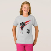 Justice League | De flits die Noir Pop Art in werk T-shirt (Voorkant volledig)