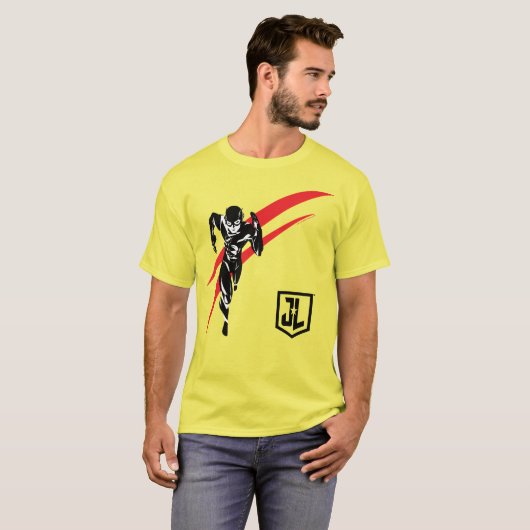 Justice League | De flits die Noir Pop Art in werk T-shirt (Voorkant volledig)