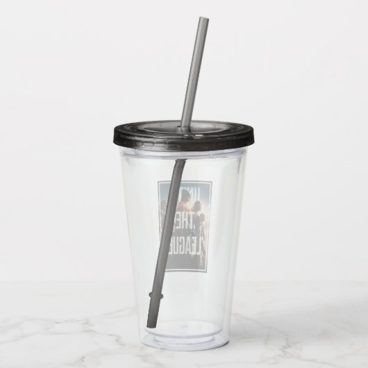 Justice League | De Liga verenigen Acryl Drinkbeker (Achterkant)