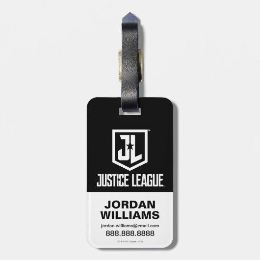 Justice League | De Liga verenigen Bagagelabel (Achterkant verticaal)