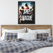 Justice League | De Liga verenigen Canvas Afdruk (Insitu (Slaapkamer))