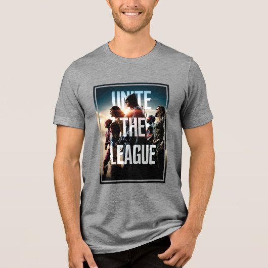 Justice League | De Liga verenigen Tri-Blend Shirt (Voorkant)