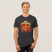 Justice League Defenders of the Planet Tri-Blend Shirt (Voorkant volledig)