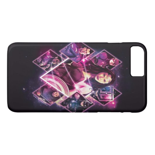 Justice League | Diamond Galactic Group Panels Case-Mate iPhone Case (Achterkant (Horizontaal))
