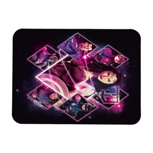 Justice League | Diamond Galactic Group Panels Magneet (Horizontaal)