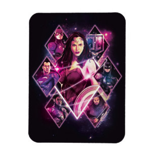 Justice League Diamond Galactic Group Panels Magneet