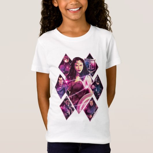 Justice League | Diamond Galactic Group Panels T-shirt (Voorkant)