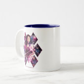 Justice League | Diamond Galactic Group Panels Tweekleurige Koffiemok (Voorkant links)