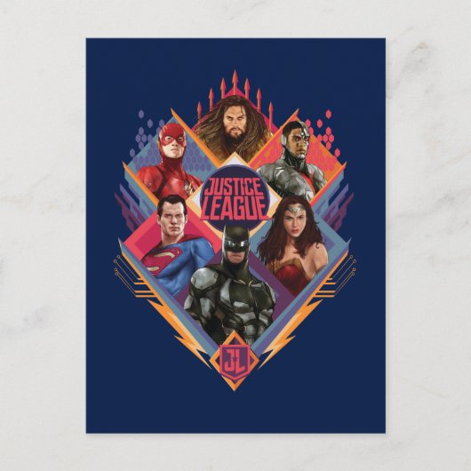 Justice League | Diamond Hatch Group Badge Briefkaart (Voorkant)