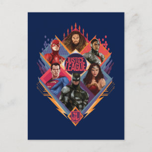 Justice League   Diamond Hatch Group Badge Briefkaart