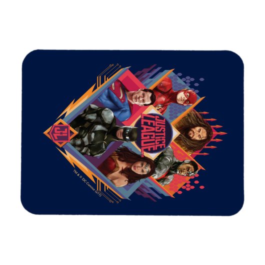 Justice League | Diamond Hatch Group Badge Magneet (Horizontaal)