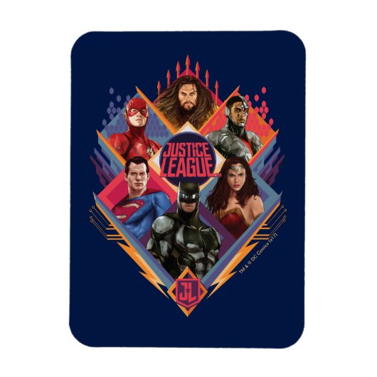 Justice League | Diamond Hatch Group Badge Magneet (Verticaal)