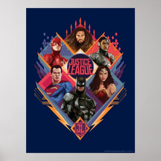 Justice League | Diamond Hatch Group Badge Poster (Voorkant)