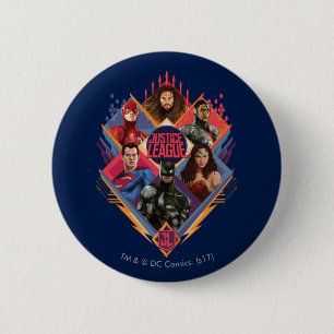 Justice League   Diamond Hatch Group Badge Ronde Button 5,7 Cm