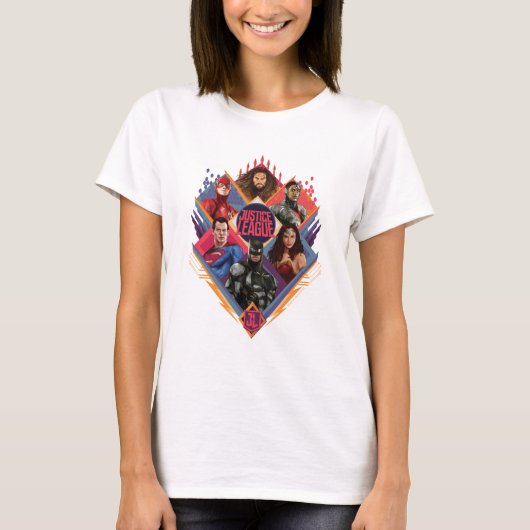 Justice League | Diamond Hatch Group Badge T-shirt (Voorkant)