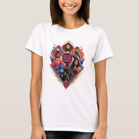 Justice League | Diamond Hatch Group Badge T-shirt (Voorkant)