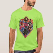 Justice League | Diamond Hatch Group Badge T-shirt (Voorkant)