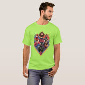 Justice League | Diamond Hatch Group Badge T-shirt (Voorkant volledig)