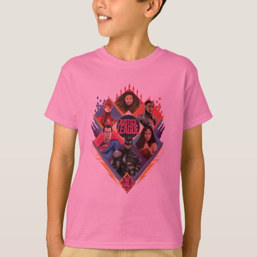 Justice League | Diamond Hatch Group Badge T-shirt (Voorkant)