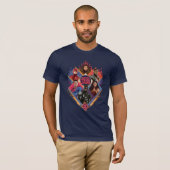Justice League | Diamond Hatch Group Badge T-shirt (Voorkant volledig)