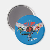 Justice League Flying Air Badge and Heroes Magneet (Voorkant / Achterkant)