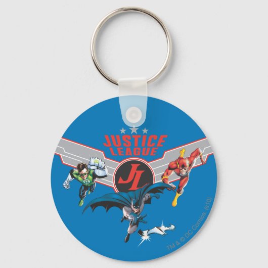 Justice League Flying Air Badge and Heroes Sleutelhanger (Voorkant)