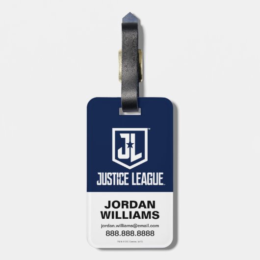 Justice League | Gestolen teamsymbolen Lineup Bagagelabel (Achterkant verticaal)