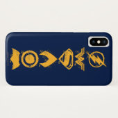 Justice League | Gestolen teamsymbolen Lineup Case-Mate iPhone Case (Achterkant (horizontaal))