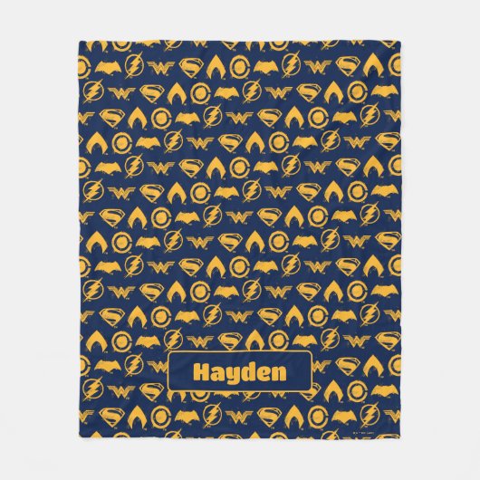 Justice League | Gestolen teamsymbolen Lineup Fleece Deken (Voorkant)