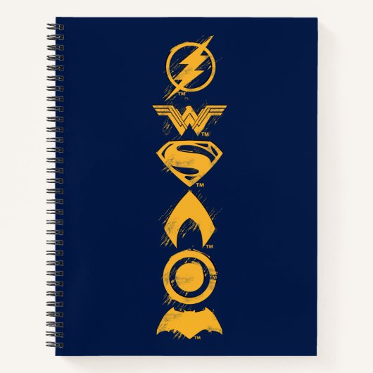 Justice League | Gestolen teamsymbolen Lineup Notitieboek (Voorkant)