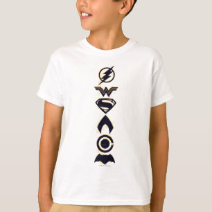 Justice League Gestolen teamsymbolen Lineup T-shirt