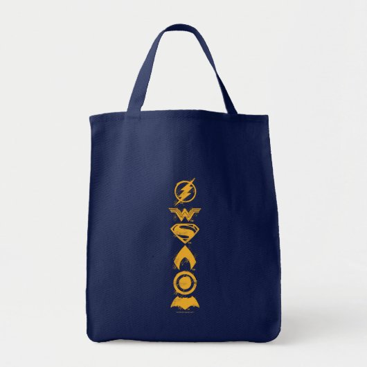 Justice League | Gestolen teamsymbolen Lineup Tote Bag (Voorkant)