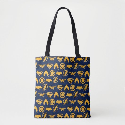 Justice League | Gestolen teamsymbolen Lineup Tote Bag (Voorkant)