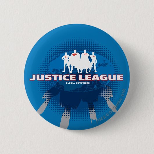 Justice League Global Defenders Ronde Button 5,7 Cm (Voorkant)