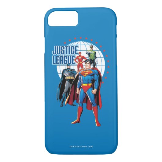Justice League Global Heroes Case-Mate iPhone Case (Achterkant)