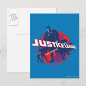 Justice League Global Heroes en Wereldbol Briefkaart (Voorkant / Achterkant)