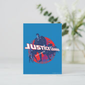 Justice League Global Heroes en Wereldbol Briefkaart (Staand voorkant)