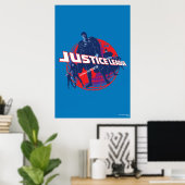 Justice League Global Heroes en Wereldbol Poster (Thuiskantoor)