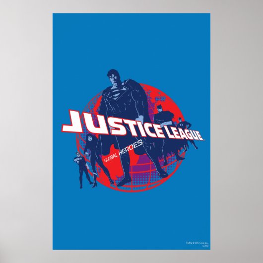 Justice League Global Heroes en Wereldbol Poster (Voorkant)