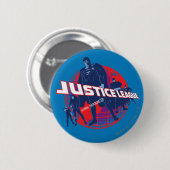 Justice League Global Heroes en Wereldbol Ronde Button 5,7 Cm (Voorkant /achterkant)