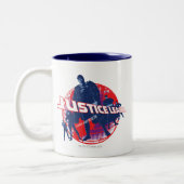 Justice League Global Heroes en Wereldbol Tweekleurige Koffiemok (Links)