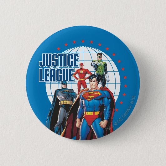 Justice League Global Heroes Ronde Button 5,7 Cm (Voorkant)
