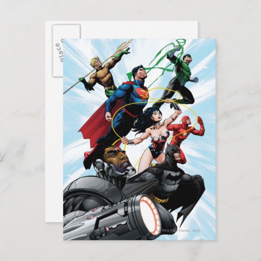 Justice League - Groep 1 Briefkaart (Voorkant / Achterkant)