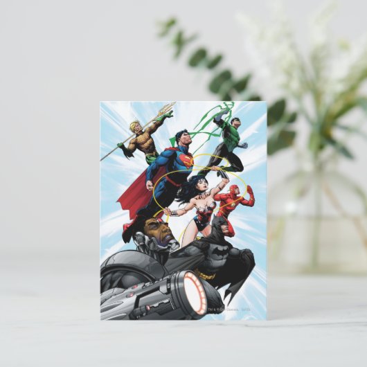 Justice League - Groep 1 Briefkaart (Staand voorkant)