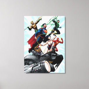Justice League - Groep 1 Canvas Afdruk