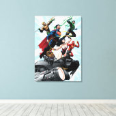 Justice League - Groep 1 Canvas Afdruk (Insitu (Houten vloer))