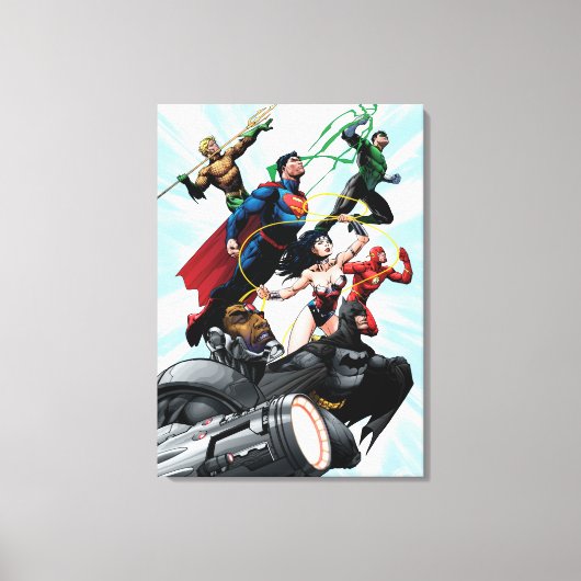 Justice League - Groep 1 Canvas Afdruk (Voorkant)