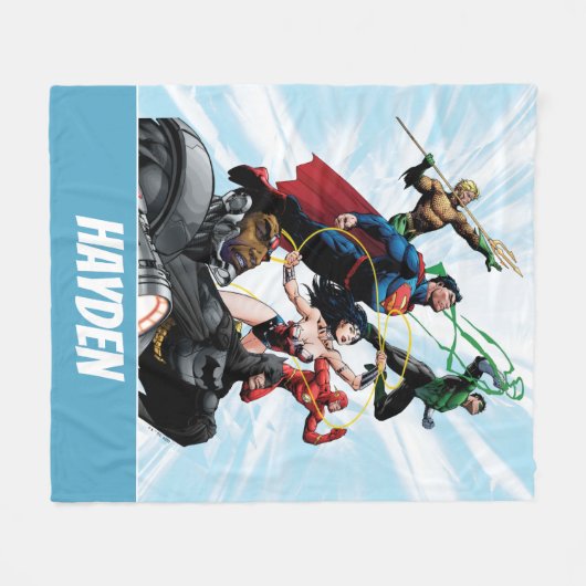 Justice League - Groep 1 Fleece Deken (Voorkant (Horizontaal))