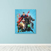 Justice League - Groep 2 Canvas Afdruk (Insitu (Houten vloer))