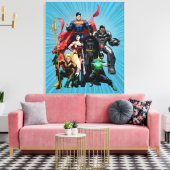 Justice League - Groep 2 Canvas Afdruk (Insitu (Woonkamer))